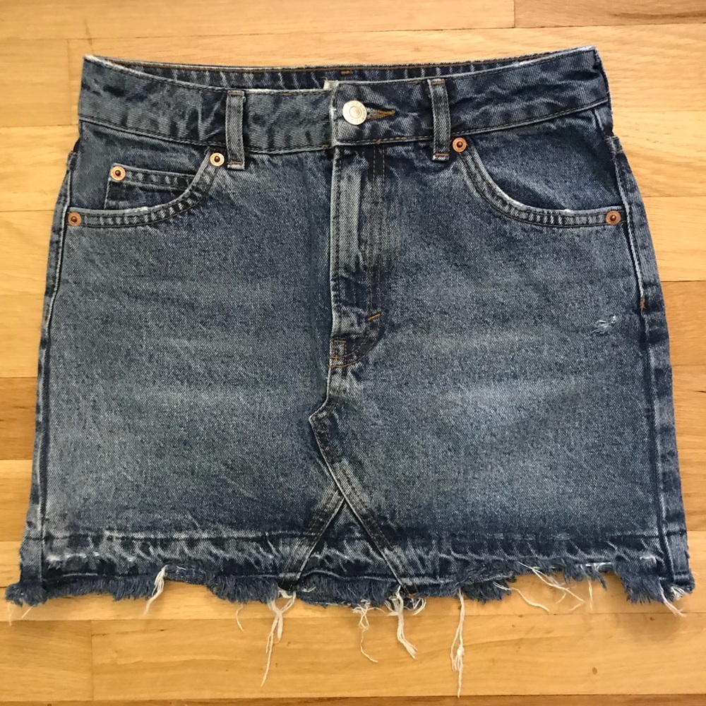 Mini denim skirt from Topshop